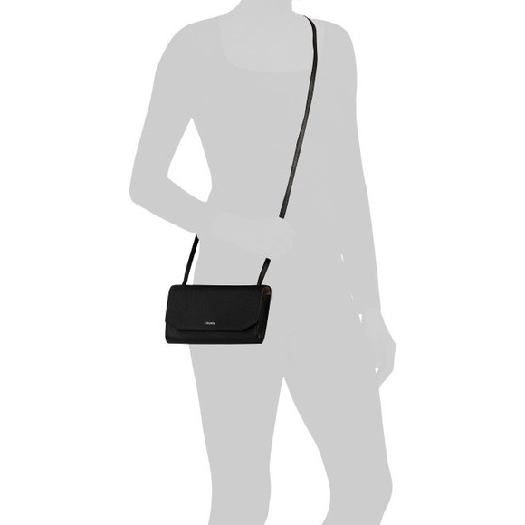 ORYANY Womens Leather Mandy Gift Set Crossbody & Removable Card Case Solid Black - Picture 3 of 15